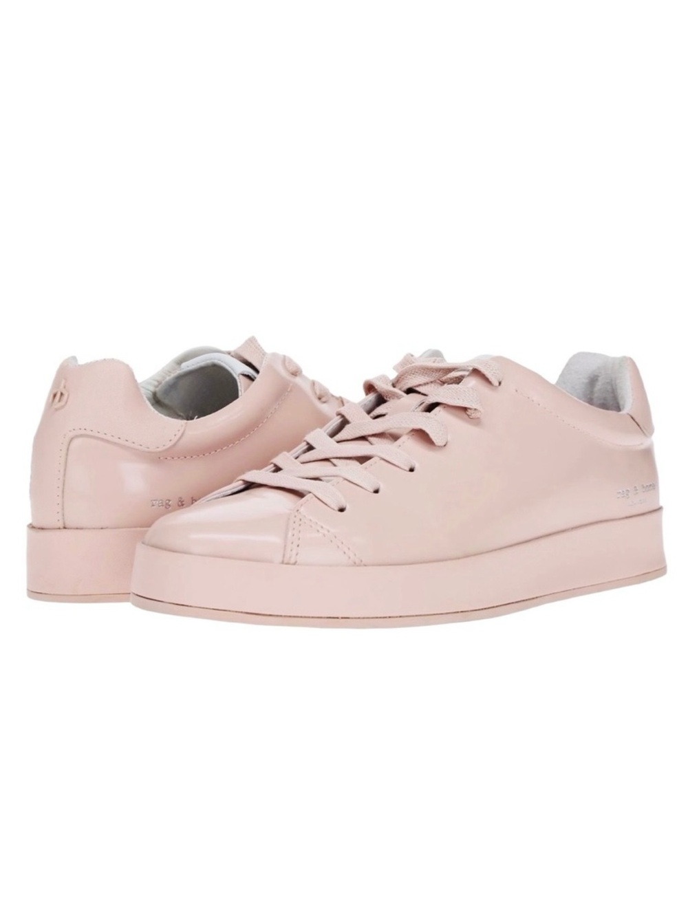Rag & Bone RB1 Pink Leather Platform Sneakers Womens Size 9